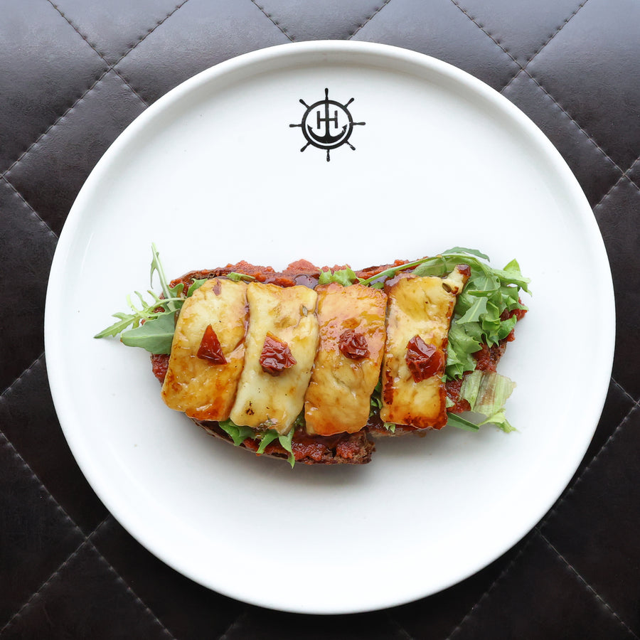 Caramelized Halloumi Toast